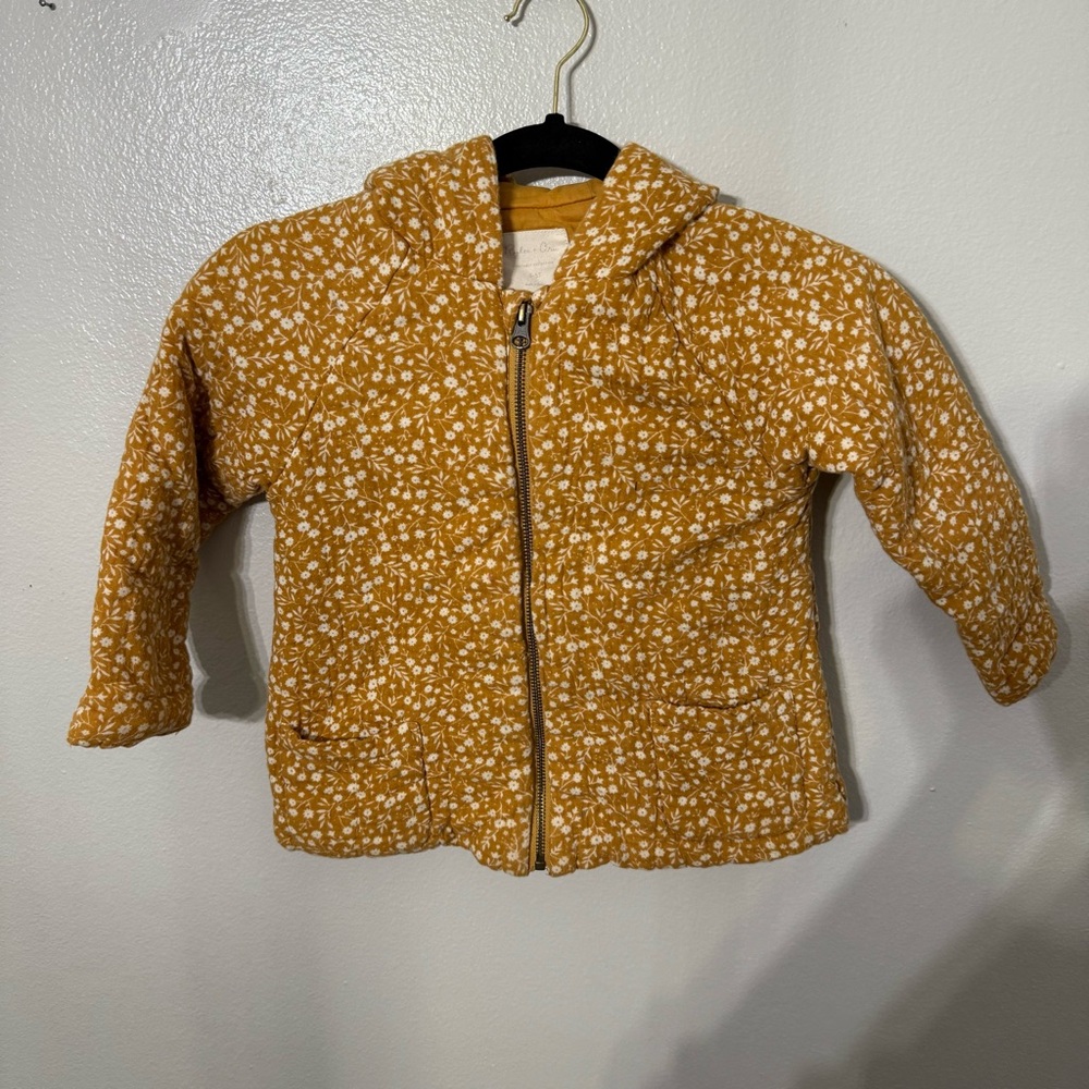 Rylee + Cru Mustard Floral Jacket
